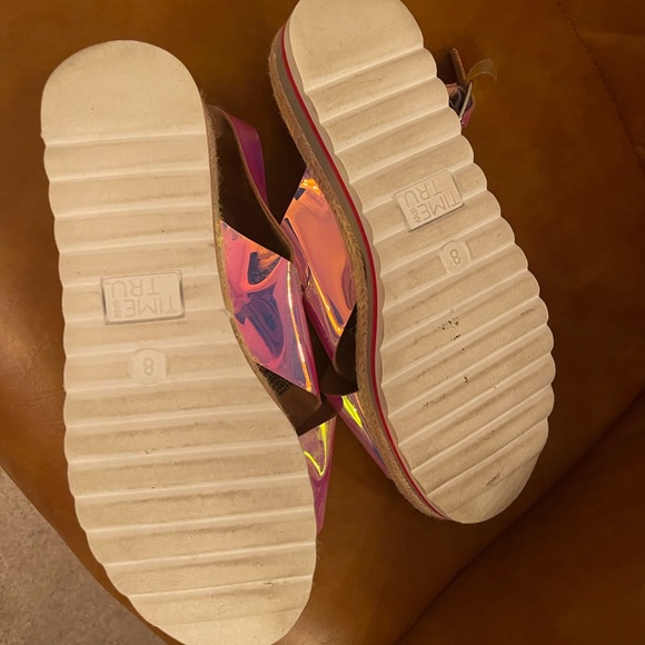🍭 Time and Tru Women's Criss Cross Flatform Sandals Size 8 - Picture 5 of 5
